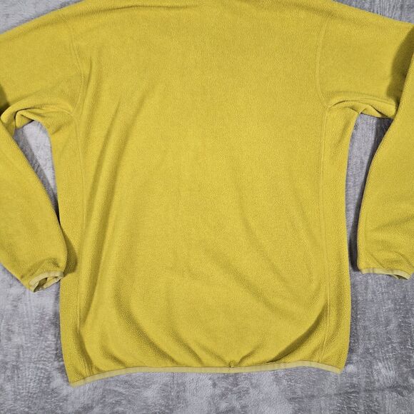 Mountain Hardwear Fleece 1/4 Zip Mens XL Yellow Pullover Sweater Logo Outdoors - Picture 9 of 9